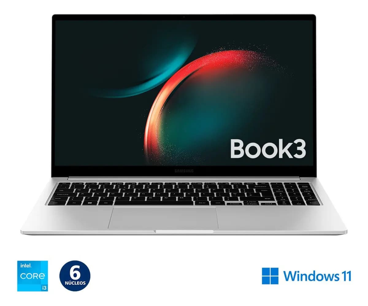 Notebook Samsung Galaxy Book3 15.6 Intel Core I3 6 Núcleos 8gb 256gb Color Silver (nuevo Con Caja Abierta)