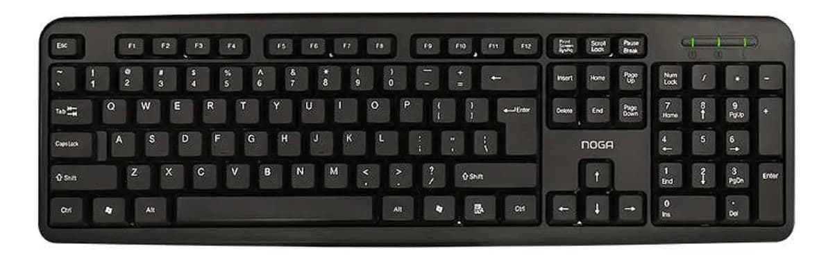 Teclado Noganet QWERTY NKB-78011 español color negro